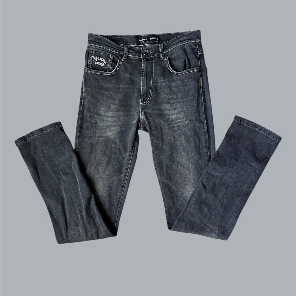 Pepe Jeans London‎ Holborne Black Straight Jeans Men’s 32x34 Tag 30x33 Fit Taper
